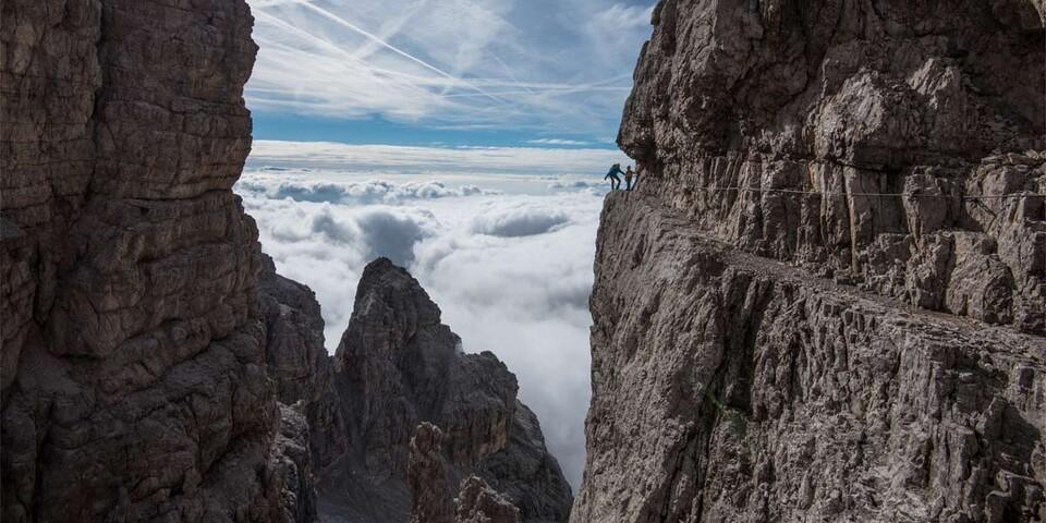 Über den Wolken auf dem „Bocchette Centrale“, Foto: Ralf Gantzhorn